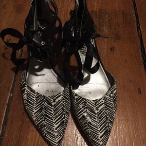 Audrey Brooke Zebra Print Flats